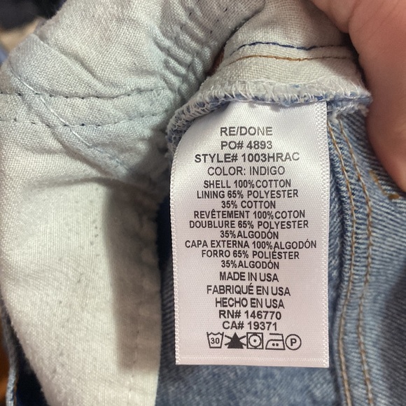 Re/Done Levi’s Jeans Size 25 - Picture 7 of 7